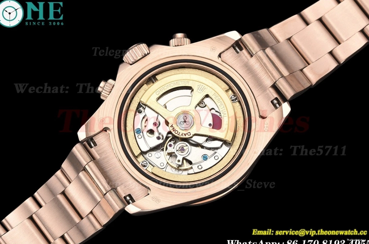 Black RG 40mm A3836 RG Gold Daytona GDF 0101
